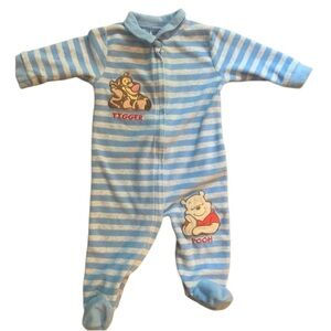 Vintage Y2K Wonderful World Of Disney 3/6 Month Sleeper Pooh Tigger Footie